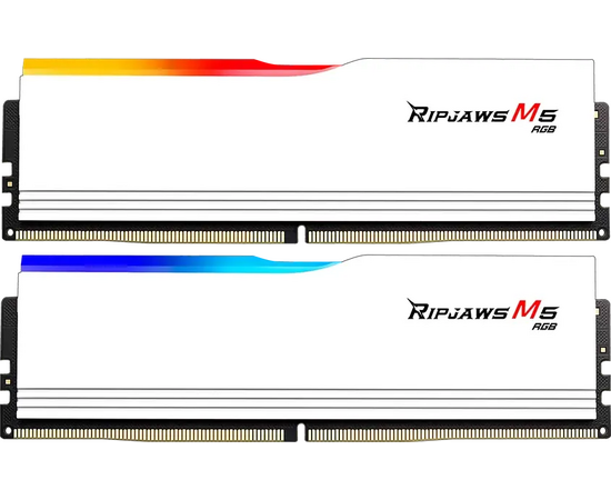 ОЗУ G.SKILL Ripjaws M5 RGB (F5-6000 J3040 G32 GX2-RM5 RW) 64 GB (2x32 GB) DDR5 6000 M Hz CL30 (30-40-40-96) 1.4 V / White