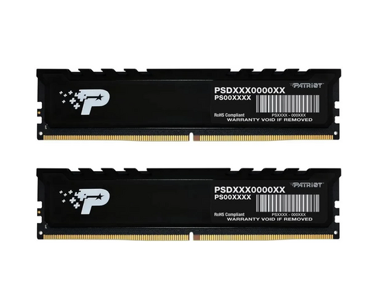 ОЗУ Patriot Signature Premium PSP564 G4800 KH1 DDR5 2x32 GB 4800 M Hz RTL PC5-38400 CL40 DIMM 288-pin 1.1 В kit single rank с радиатором Ret