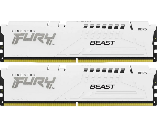 ОЗУ Kingston Fury Beast White Expo KF556 C36 BWEK2-32 DDR5 - 2x 16 ГБ 5600 МГц, DIMM, White, Ret