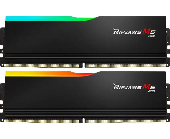 ОЗУ G.SKILL Ripjaws M5 RGB (F5-6000 J3040 G32 GX2-RM5 RK) 64 GB (2x32 GB) DDR5 6000 M Hz CL30 (30-40-40-96) 1.4 V / Black