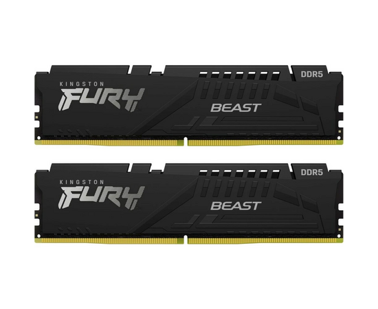 ОЗУ Kingston Fury Beast Black KF556 C36 BBEK2-64 DDR5 2x32 GB 5600 M Hz RTL Gaming PC5-44800 CL36 DIMM 288-pin 1.25 В single rank с радиатором Ret