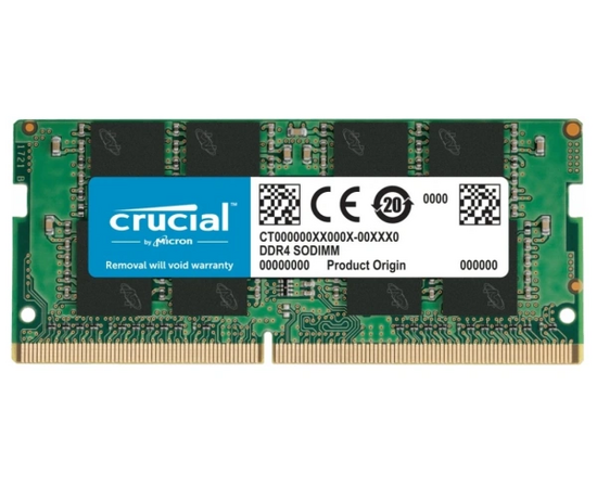 ОЗУ Crucial CT8 G4 SFRA32 AT 8 GB DDR4 3200 SO DIMM Classic Laptop Memory Non-ECC, CL22, 1.2 V, S Rx8 Tray
