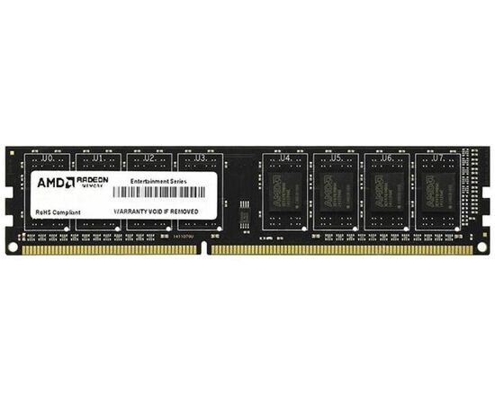ОЗУ AMD Radeon R5 Entertainment Series R538 G1601 U2 SL-U 8 GBDIMM DDR3 L 1600 Black Non-ECC, CL11, 1.35 V, RTL