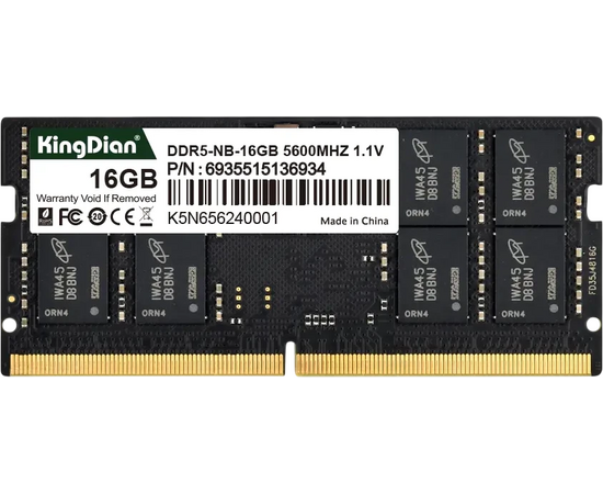 ОЗУ King Dian DDR5-NB-16 GB-56-46, DDR5 SO-DIMM 16 Gb, 5600 Mhz,CL46