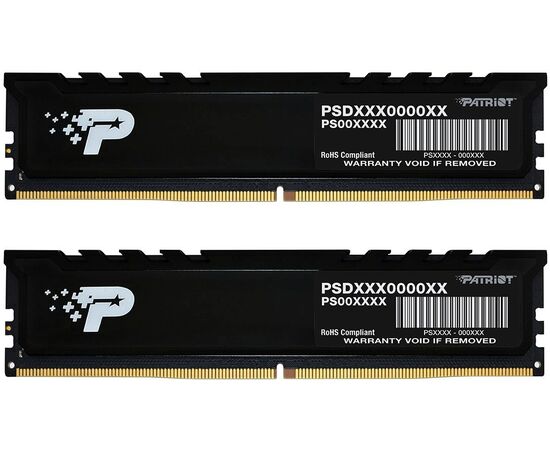 ОЗУ Patriot Signature Premium PSP532 G4800 KH1 DDR5 2x16 GB 4800 M Hz RTL PC5-38400 CL40 DIMM 288-pin 1.1 В kit single rank с радиатором Ret