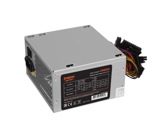 Блок питания Exegate ES261570 RUS Special UNS600, ATX, 12cm fan, 24p+4p, 6/8p PCI-E, 3x SATA, 2x IDE, FDD