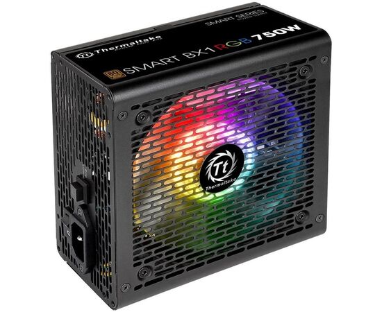 Блок питания Thermaltake PS-SPR-0750 NHSABE-1 ATX 750 W Smart BX1 RGB 80+ bronze (24+4+4pin) APFC 120mm fan color LED 8x Sata RTL