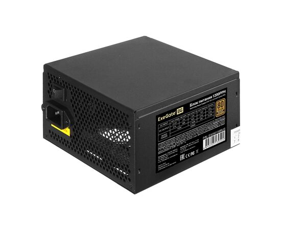 Блок питания Exe Gate 1200 PPH-OEM EX292158 RUS-OEM 80 PLUS® Bronze 1200 W (ATX, APFC, КПД 89% (80 PLUS Bronze), 12cm fan, 20+4pin, 2x2x(4+4)pin, 6x PCI-E