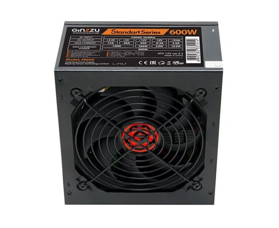Блок питания Ginzzu SB600 12см