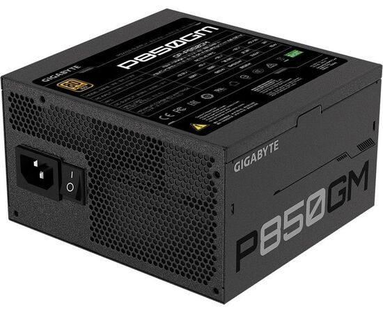 Блок питания Gigabyte ATX 850 W GP-P850 GM (28200-P850 G-1 EUR) 80+ gold (24+4+4pin) APFC 120mm fan 8x SATA Cab Manag RTL