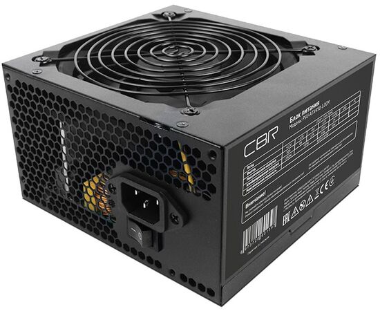Блок питания CBR PSU-ATX450-12 GM ATX 450 W 80+ Bronze, APFC, 0.6mm, 20+4pin, 1*8-pin(4+4 P), 1*6+2pin, 4*SATA, 2*IDE, 12cm fan, черный