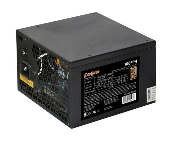 Блок питания Exe Gate 800 PPH-OEM EX282156 RUS-OEM 80 Plus Bronze 800 W (ATX, APFC, КПД 89 (80 Plus Bronze)