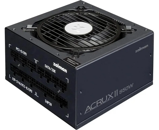 Блок питания Zalman ZM850-ARX2, 850 Вт, 80 Plus Platinum, 135мм, retail
