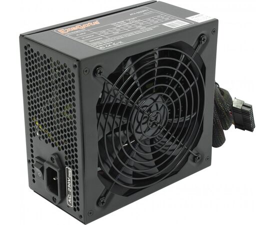 Блок питания Exegate EX221642 RUS-S 600 PPX RTL, ATX, SC, black, APFC, 14cm, 24p+(4+4)p, PCI-E, 5 SATA, 3 IDE, FDD + кабель 220 V с защитой от выдергивания