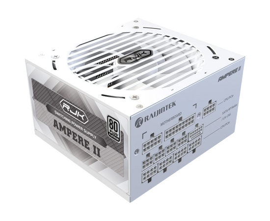 Блоки питания RAIJINTEK Ampere II 1000 (0 R30 B00042), 1000 W 80+ Platinum (ATX, 3.1, PC Ie 5.1, Full-modular, 1x24(20+4)pin, 2x4+4)