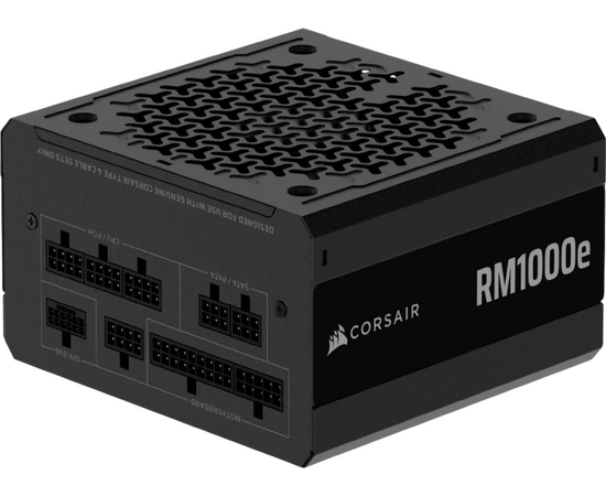Блоки питания Corsair RM1000e RPS0217 (CP-9020297-EU), 1000 W 80+ Gold (ATX, 3.1, PC Ie 5.1, Full modular, 1x24(20+4)pin)