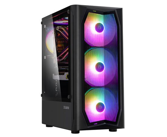 Корпус ZALMAN Miditower N4 (2x USB + USB 3.0, 2x Audio, (3x120мм + 3x140мм) FAN, боковое окно, ATX, без БП)