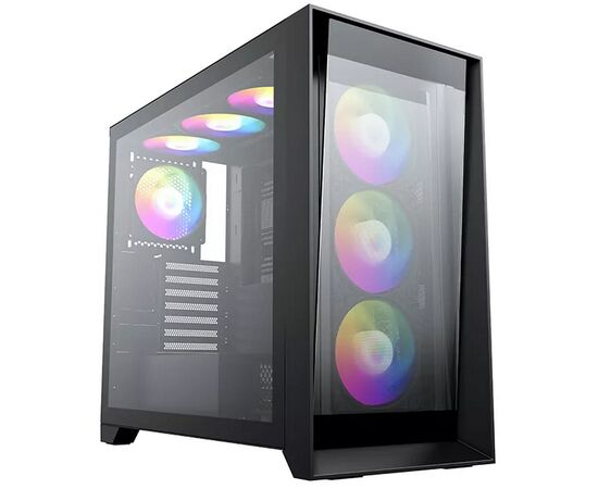 Корпус ACD Lagrange AH-TC1 GC-000 ATX, Black, Fans 120mm ARGB 3 Top + 1 Rear + Hub. Drive bay int 3x3,5 + 3x2,5. 2x USB3.0+1x USB-C, Audio I/O, Up