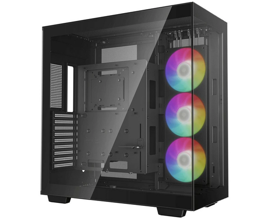 Корпус Deepcool CH780 без БП, боковое окно (закаленное стекло), 3x ARGB LED 140мм, черный, E-ATX