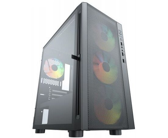 Корпус ACD Citadel 104 AH-TC4 GA-0000 ATX, Black, USB3.0*1+USB2.0*2+HD audio,3*12cm F1 ARGB fans at front(Slave fans) ,1*12cm F1 ARGB fan at rear