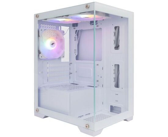 Корпус 1 STPLAYER Miku Mi2 White (Mi2-WH-3 F1-W) / m ATX / 3x120mm LED fans