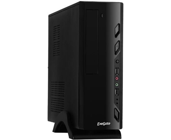 Корпус Exegate EX268694 RUS Mini ITX Exegate MI-208 Black, mini ITX/m ATX, (M350, 80mm), 2*USB, Audio