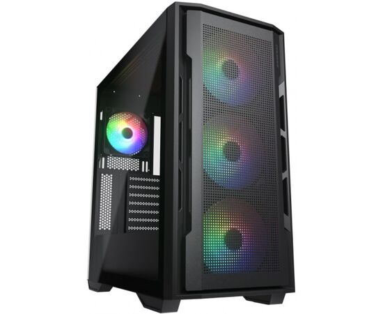 Корпус Cougar Uniface X RGB V2 Black, 4x140mm ARGB PWM Fan, ARGB PWM Fan Hub, без БП, E-ATX