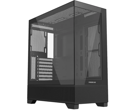 Корпус Powercase Luminous (CLB-L0), Tempered Glass, чёрный, ATX