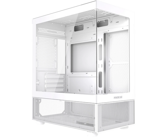 Корпус Powercase Vision Micro M2 (CVMWM2-L0), Tempered Glass, белый, m ATX