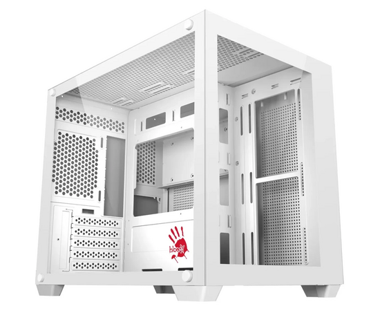 Корпус Bloody BD-CC108 белый без БП m ATX 9x120mm 2x USB3.0 audio bott PSU
