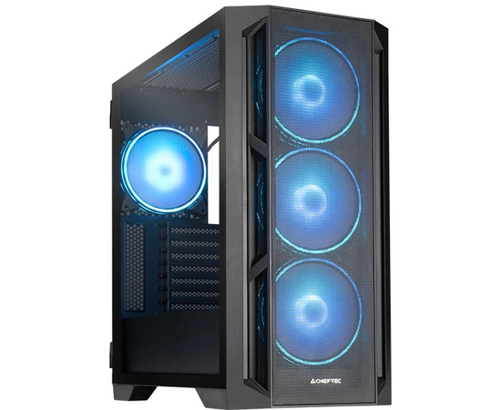 Корпус CHIEFTEC Apex Lumo GA-01 B-L-OP без БП, боковая панель из зак. стекла, 3x ARGB 140мм спереди, 1x ARGB 140мм сзади