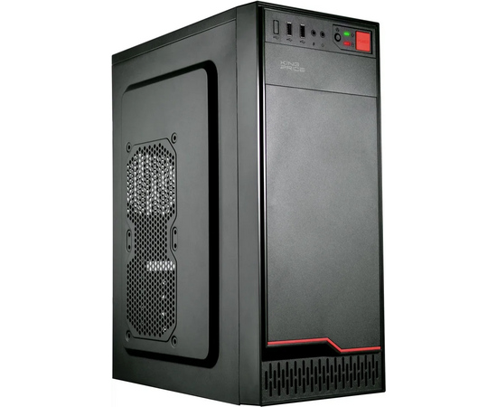 Корпус King Price KPCC-MD201 черный без БП ATX 1x80mm 4x120mm 2x USB2.0 audio