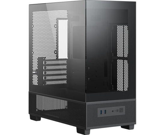 Корпус XASTRA Q500 M-0 F Black (Q500 M-0 F) m ATX/Aquarium/Screewless/no fans