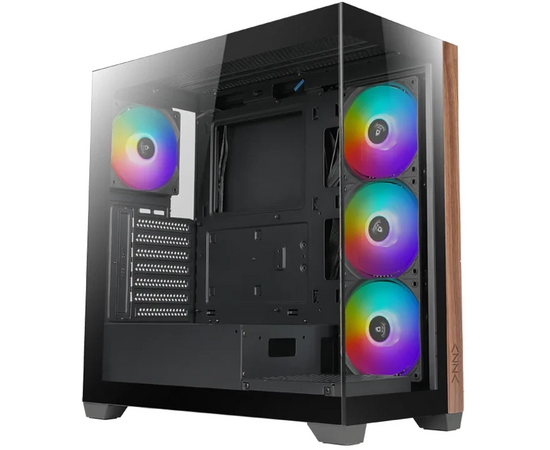 Корпус Azza Neptune черный (CSAZ-491 Neptune) без БП ATX 4x120mm 2x USB2.0 1x USB3.0 audio bott PSU