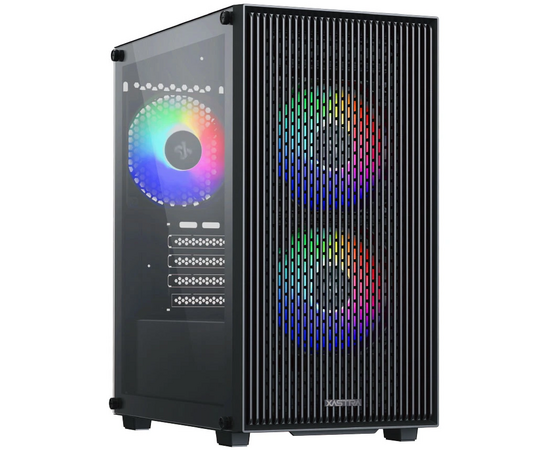 Корпус XASTRA A307 M 3 FRGB Black (A307 M-3 FC12 F) m ATX/Mesh/ tempered glass / 3x 120mm FC120 FRGB fans