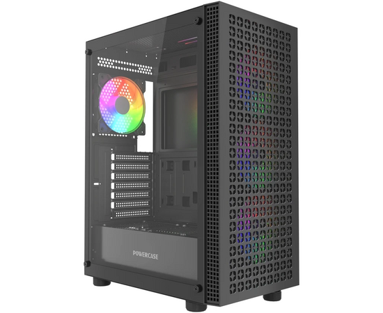Корпус Powercase Mistral EA18 (CMAEA18-A4), Tempered Glass, 4x 120mm ARGB PWM Fan, чёрный, ATX