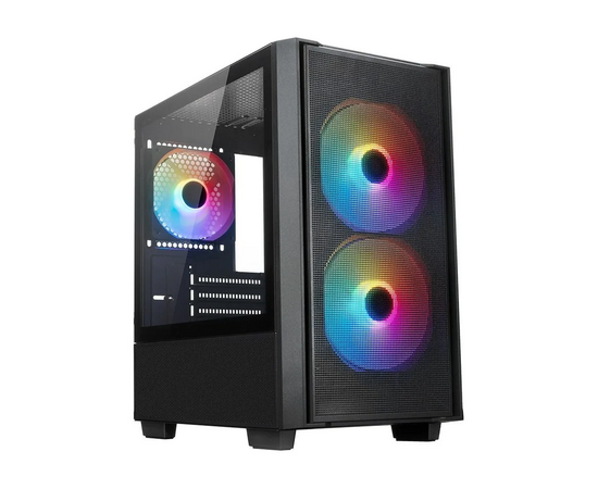Корпус XASTRA A400 M 3 FRGB Black (A400 M-2 FC14 F-1 FC12 F) m ATX/Mesh /Screwless TG+Mesh/2x140mm+1x120mm FC FRGB fans