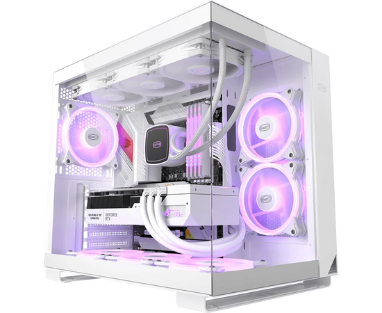 Корпус Pc Cooler C3 T500 ARGB WH без БП, Midi-Tower, TG, 6x120mm 1x USB-C 3.1 + 2x USB-A 3.0, ATX, m ITX White
