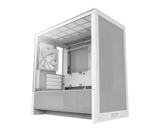 Корпус NZXT H3 Flow (CC-H31 FW-01) без БП (2025), Midi-Tower, TG, 1x120mm, 1x USB-A 3.2 + m ATX, m ITX White
