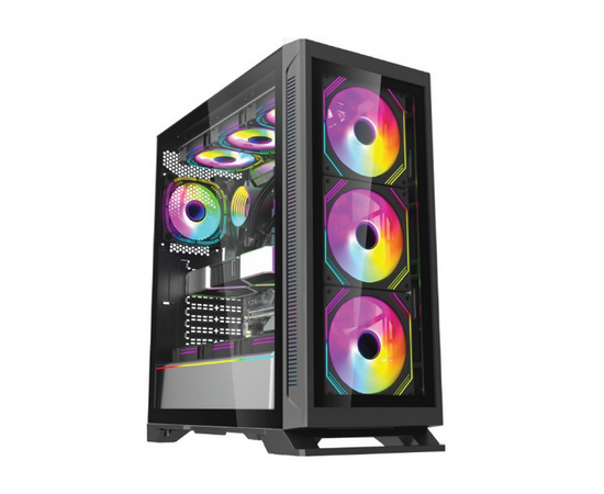 Корпус Forza FZ-G901 EATX Case, black, w/o psu, Tempered glass front panel, 2x3,5", 2x2,5", USB3.0*1+USB3.0