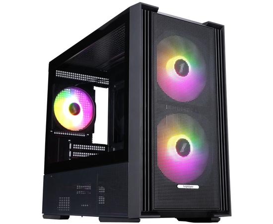 Корпус 1 STPLAYER AU6 ARGB Black (AU6-BK-2 FA7-14-2 FA7 R-1 FA7) / m ATX / 2x140mm 3x120mm ARGB fans