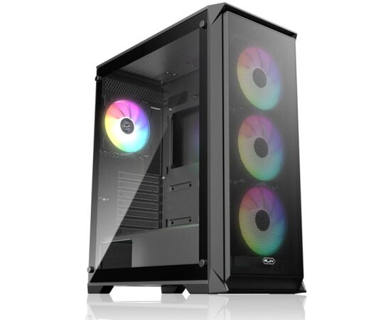 Корпус RAIJINTEK CO LTD Arcadia 41-MS4 (0 R20 B00267), без БП, Midi-Tower, TG, 1x120mm + ARGB, 2x USB-A 3.0 1x USB-C, ATX, m ITX Black