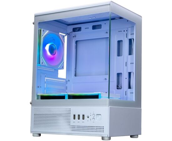Корпус XASTRA Q300 M 3 ARGB-C6 White (Q300 M-3 FM12 A-C6-WH) m ATX/Aquarium/Screewless/ 3x120mm ARGB PWM FM fans/Argb+PWM HUB 6port