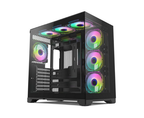 Корпус Forza FZ-G42 A Seaview TG ATX Case, black, w/o psu, Tempered glass front panel, 1x3,5", 3x2,5"