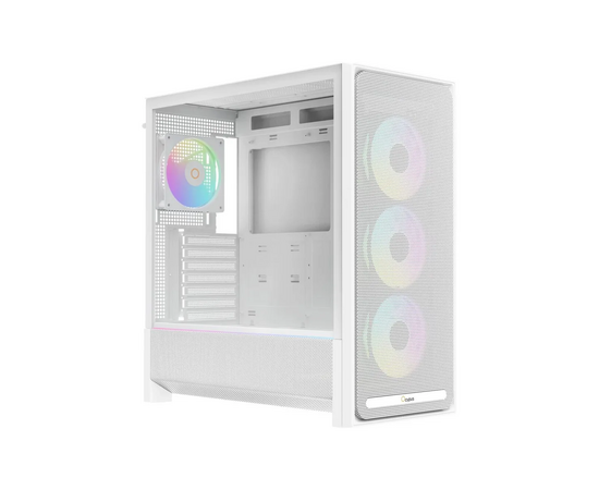 Корпус Ocypus Delta C70 WH ARGB (Delta-C70-WHG400 XX-GL), без БП, Midi-Tower, TG, 4x120mm 2x USB-A 3.0 + 1x USB-C 3.1, E-ATX, ATX, m ITX W