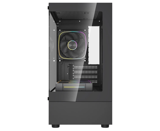 Корпус Powercase Vision Micro M1 ARGB (CVMM1 B-A3), Tempered Glass, 3x 120mm ARGB fans, чёрный, m ATX