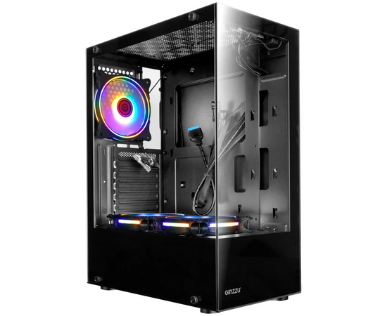Корпус Ginzzu CL305 Fan 3*12 LC4 FRGB