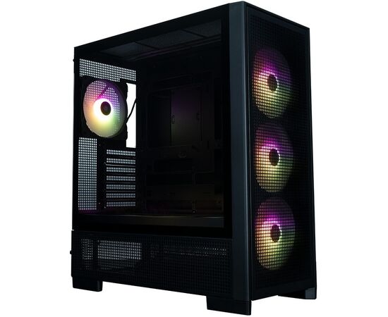 Корпус XASTRA A700 7 ARGB-C10-UC Black (A700-1 FA36 A-4 FL14 A-C10-UC) ATX/Mesh/1x360mm+4x140mm ARGB PWM fans/Argb+PWM HUB 10port/Type-C