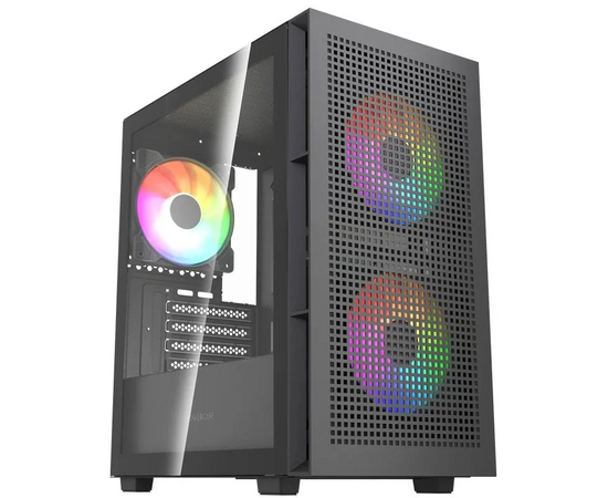 Корпус Powercase Mistral SM05 ARGB (CMMSM05 B-A3), Tempered Glass, 3x120mm ARGB PWM fans, чёрный, m ATX