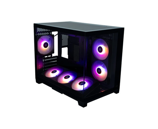 Корпус XASTRA QW500 M 6 ARGB-FC-C6-UC Black (QW500 M-1 FA36 A-1 FA24 A-1 FC12 A-C6-UC) m ATX/Aquarium/Screewless/120+240+360mm ARGB PWM FC fans